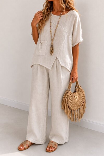 Bluse"Linen Longline Shirt"