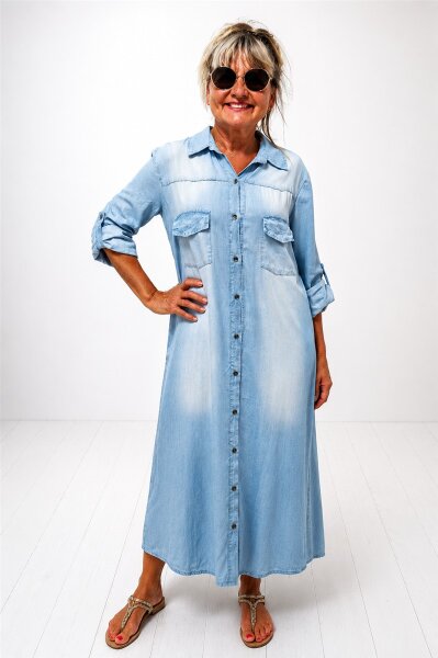Denim Hemdblusenkleid
