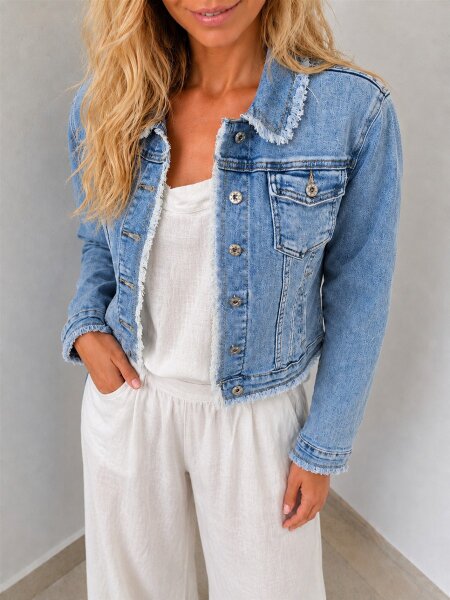 Jeansjacke "Fransen"