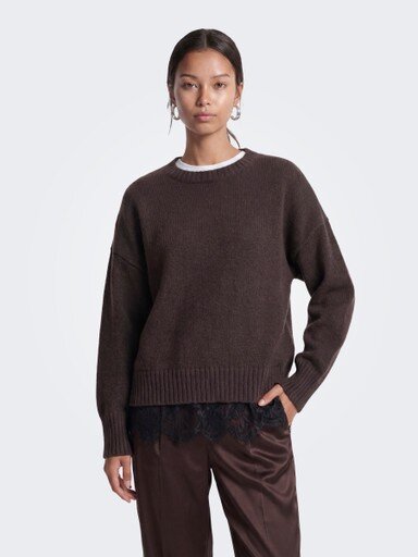 ONLY ONLEVIE LS LACE MIX O-NECK Pullover