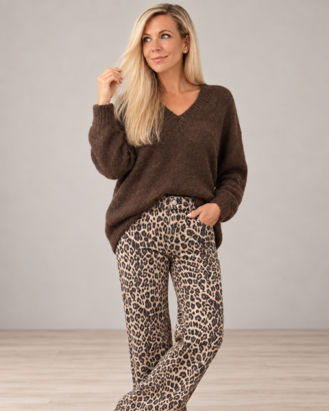 ONLY ONLFIONA LS LOOSE V-NECK KNT Pullover