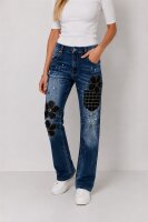 Jeans"Schwarze Blume"