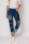 Jeans"Schwarze Blume"