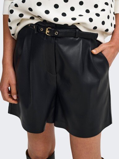 ONLHEIDI FAUX LEATHER SHORTS