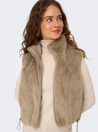 ONLY ONLDANA FAUX FUR REV.WAISTCOAT