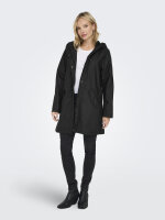 ONLSALLY Raincoat – Regenmantel mit Kapuze in oatmeal